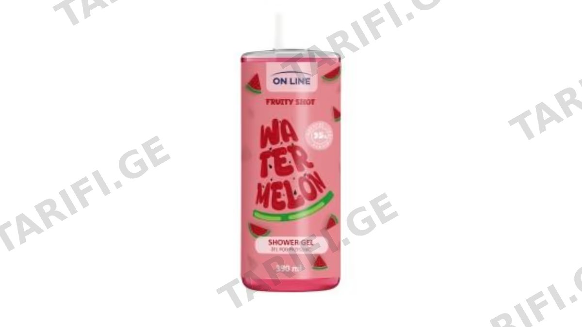 ონ ლაინ შხაპის გელი 2397 FRUITY SHOT საზამთრო 390მლ