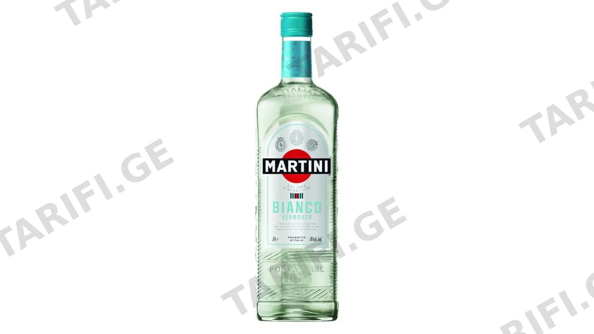 Martini Bianco 1 L 15 % New Design - ვერმუტი მარტინი ბიანკო