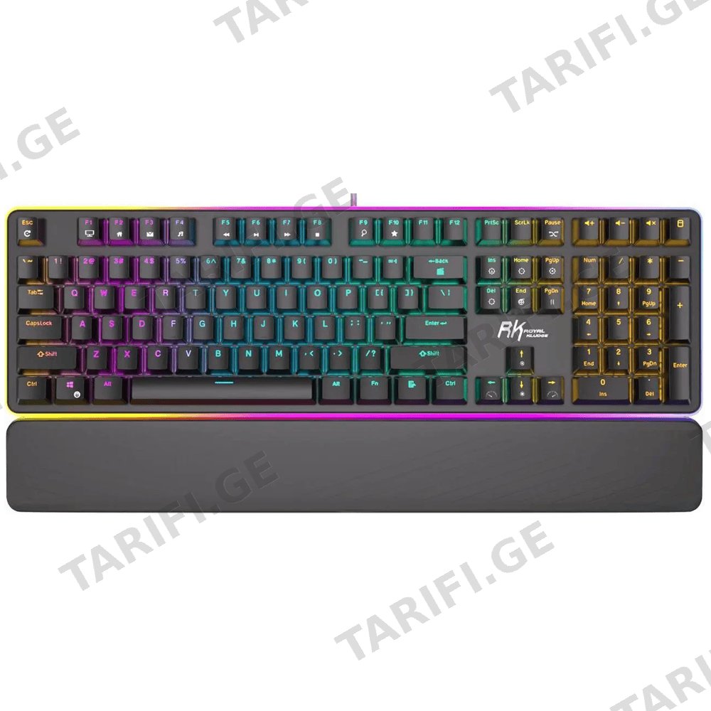 კლავიატურა Royal Kludge RK918 Mechanical Keyboard, Brown switch, Wired, USB, Black