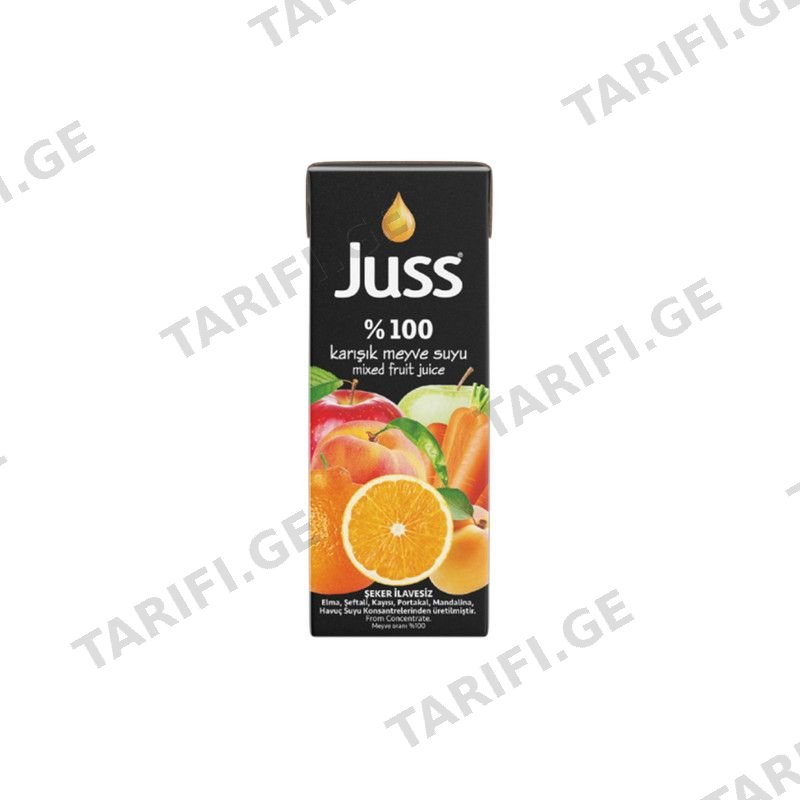 Juss ხილის წვენი 100%-200მლ