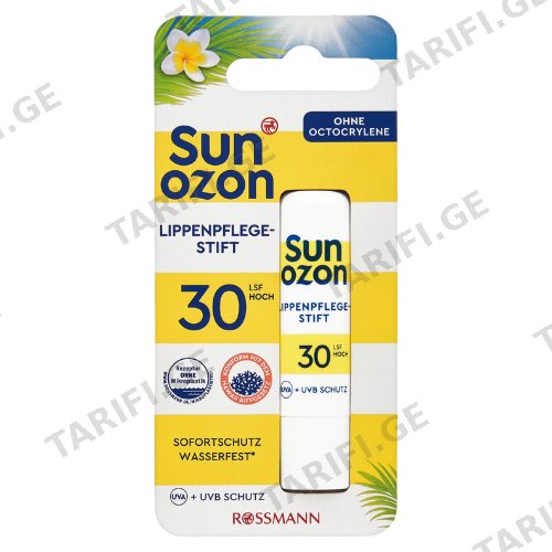 სანოზონი - ტუჩის ბალმი მზ დამცავი SPF 30+ 4.8გრ