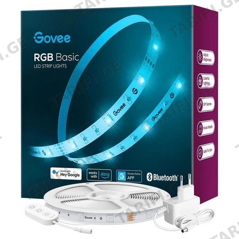ჭკვიანი LED ლენტი GOVEE H615A3A3 RGB WI-FI 5მ