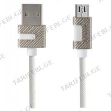 Remax METAL DATA CABLE 2.4A RC-089m micro-white