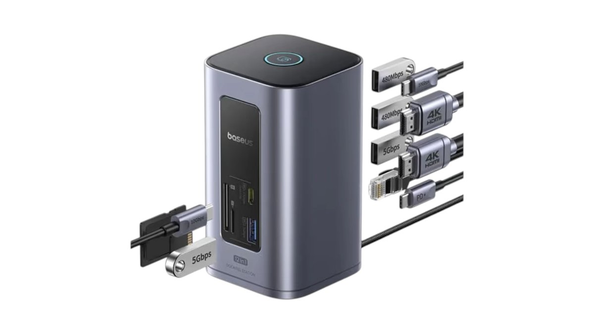 OS-Baseus NU1 Air Spacemate 12-in-1 Docking Station Space Grey B00568103813-00