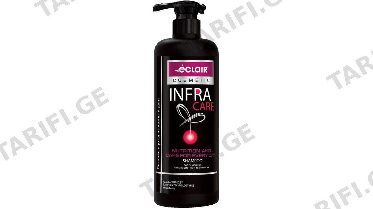 ეკლარი შამპუნი 3398 Infra Care ბუნებრივი დატენიანება 900მლ *