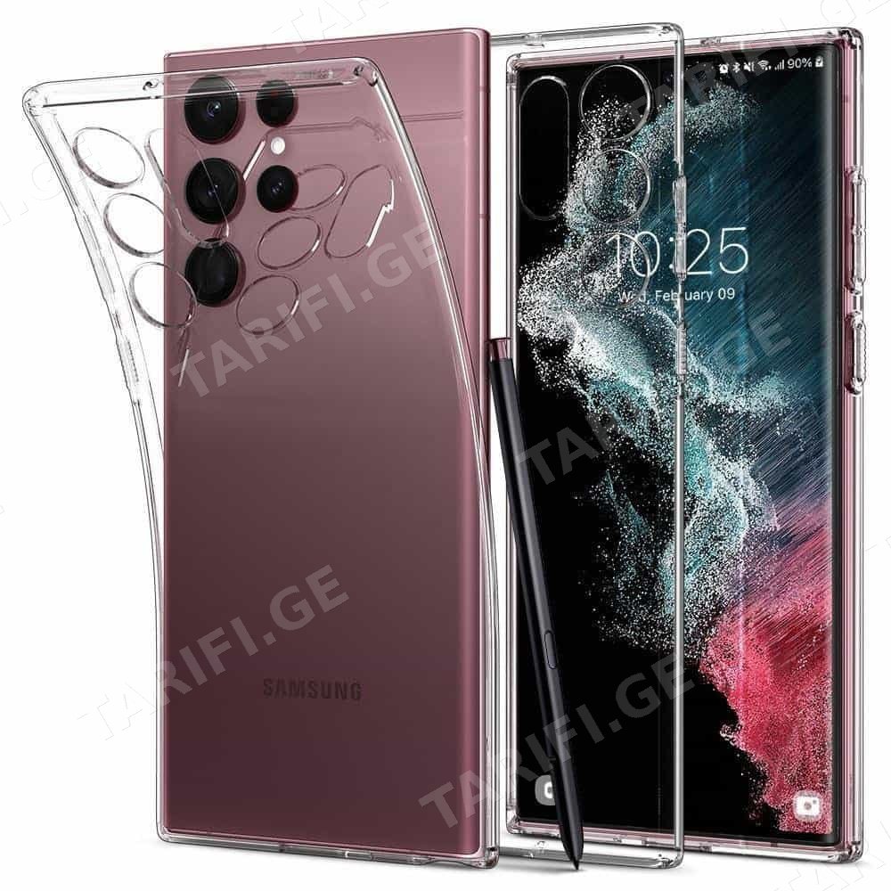 Samsung Galaxy S23 Ultra Lux Clear Case გამჭვირვალე სილიკონის ქეისი