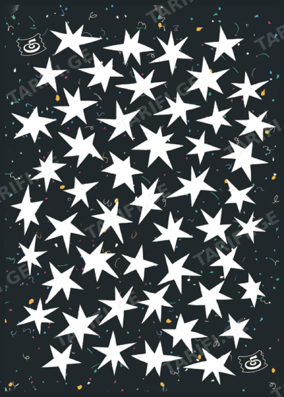 T: Greeting Card - White Stars