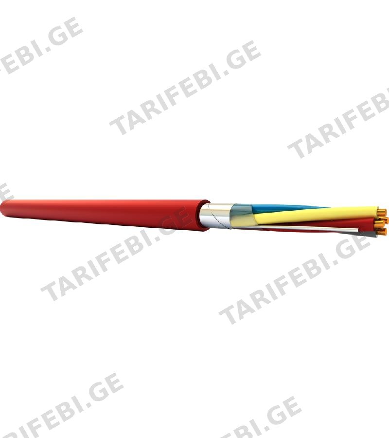 ელ. სადენი J-Y(st)Y 4x2x0.8+0.40mm2 წითელი
