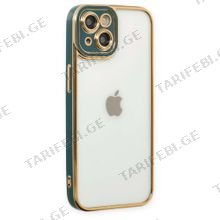 iPhone 14 Liva lense Case სილიკონის ქეისი - მწვანე