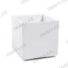 ქოთანი ყვავილის Lamela KARO 400x400x400 Recycled Concrete Plant Stand - Cream