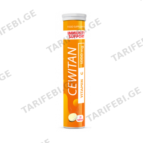 ვიტამინი C ტაბლეტი შუშხუნა 1000მგ #20