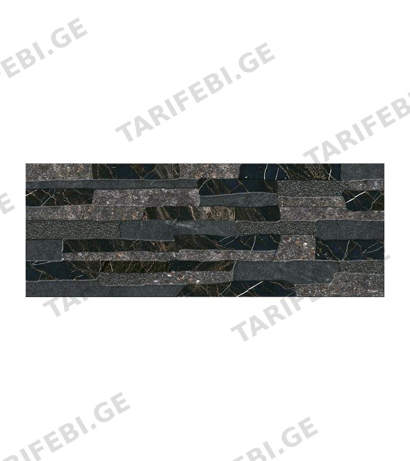 კერამ. ფილა PAV. QUARRY BLACK STONE 21x56 BELMAR S.A