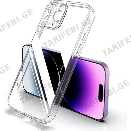 iPhone 14 Pro Max Lux Clear Case გამჭვირვალე სილიკონის ქეისი