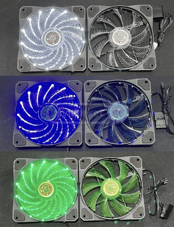 PC Case Fan 120mm ქეისის ქულერები Molex IDE 3 PIN