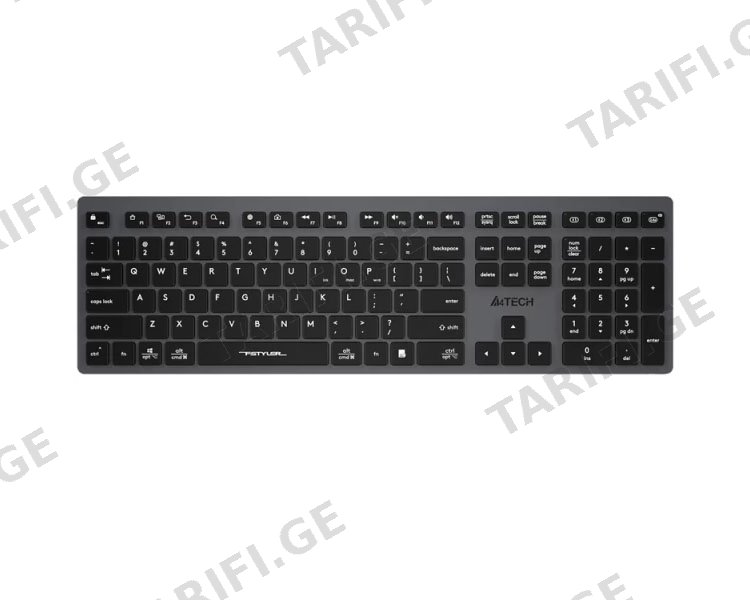 კლავიატურა A4tech Fstyler FBX50C Bluetooch & Wireless Keyboard EN/RU Grey
