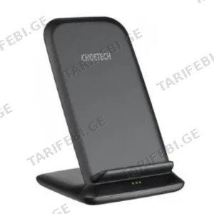 Choetech t555-f 15w 2 coils fast wireless charging stand (xx-t555-f-bk)