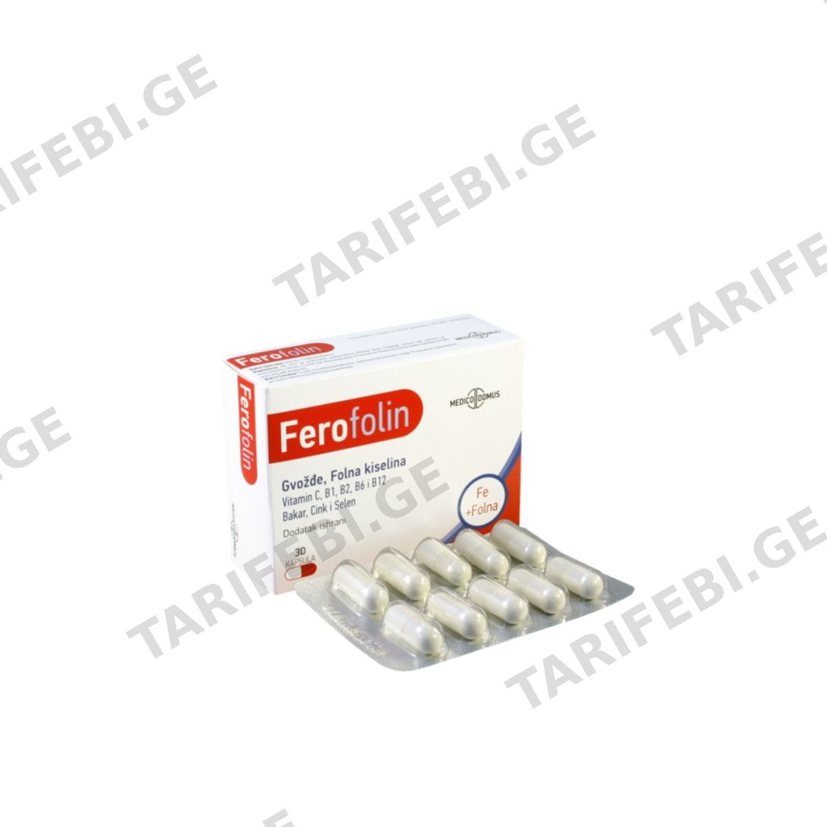 ფეროფოლინი - Ferofolin 30 კაფსულა