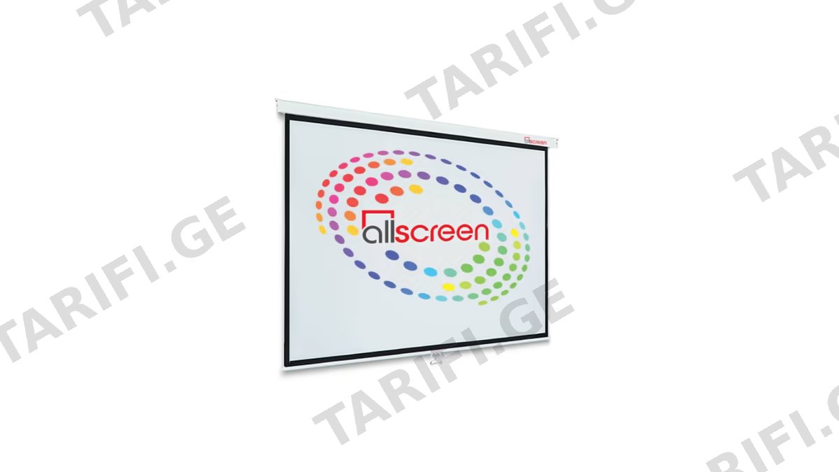 პროექტორის ეკრანი ALLSCREEN CWP-110110 MANUAL PROJECTION SCREEN 280X280CM HD FABRIC Diagonal 155 inch / 393 CM