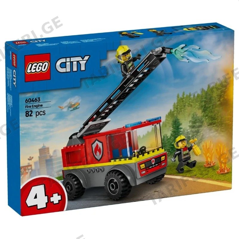 ასაწყობი კონსტრუქცია LEGO 60463 CITY სახანძრო მანქანა კიბით