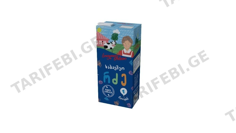 სოფლის ნობათი რძე საბავშვო ულტრა.  2,5% 950გრ