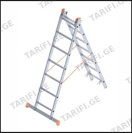 კიბე Industrial Aluminium Type A 2x7 საფეხური