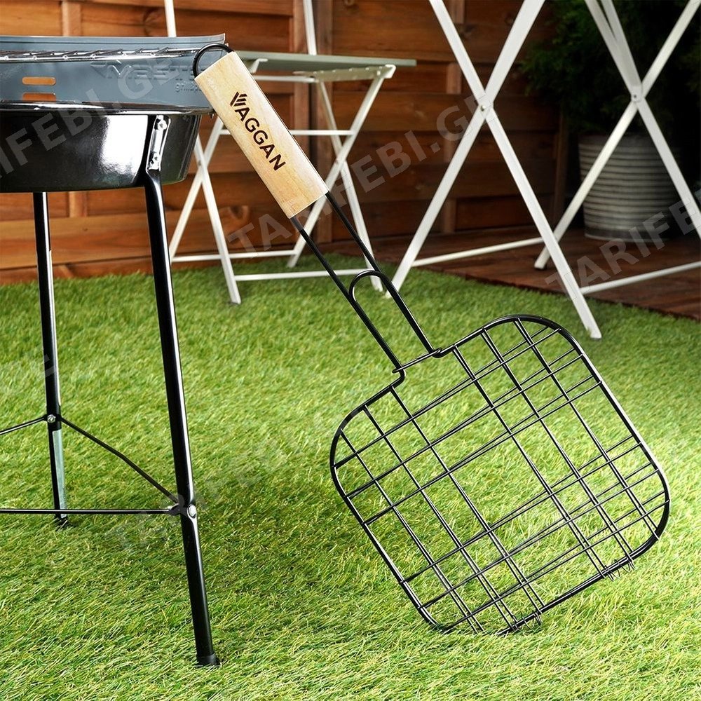 ბარბექიუს ბადე HAMBURGER GRILL NONSTICK BLACK