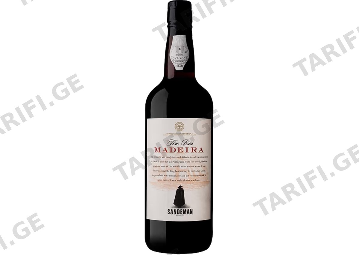 შემაგრებული ღვინო Sandeman Maderia Fine Rich