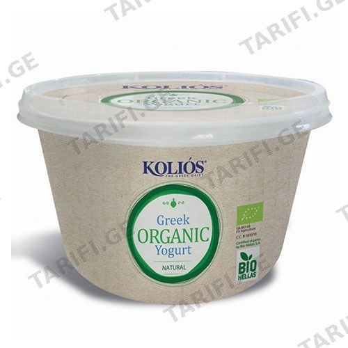 ორგანული, ბერძნული იოგურტი/ kolios/ 10%/ 500 გ