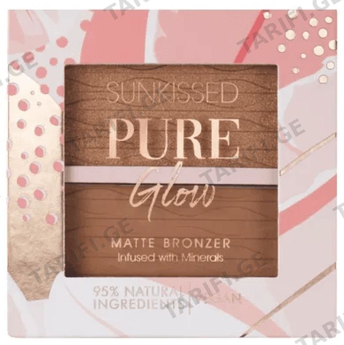 სანქისდი სახის პუდრი 2467 ბრონზერი Pure Glow Natural 95% 2x6.5გრ *