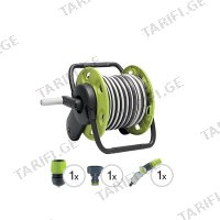 (1/2"x15მ) სარწყავი მილი ბარაბანზე G.F. GARDEN