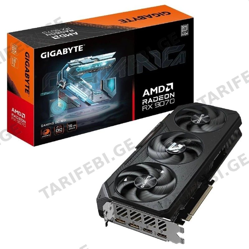 ვიდეო დაფა გეიმინგისთვის GIGABYTE GAMING OC RADEON RX 9070 16GB GDDR6