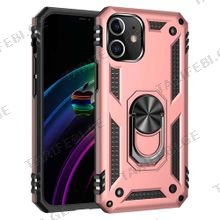 iPhone 12 Sofia Ring Case სილიკონის ქეისი ბეჭდით - ვარდი