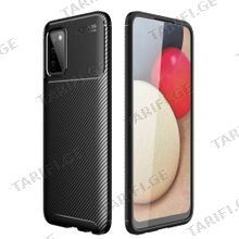 კარბონის ქეისი Samsung Galaxy A02S Focus Carbon Case - შავი
