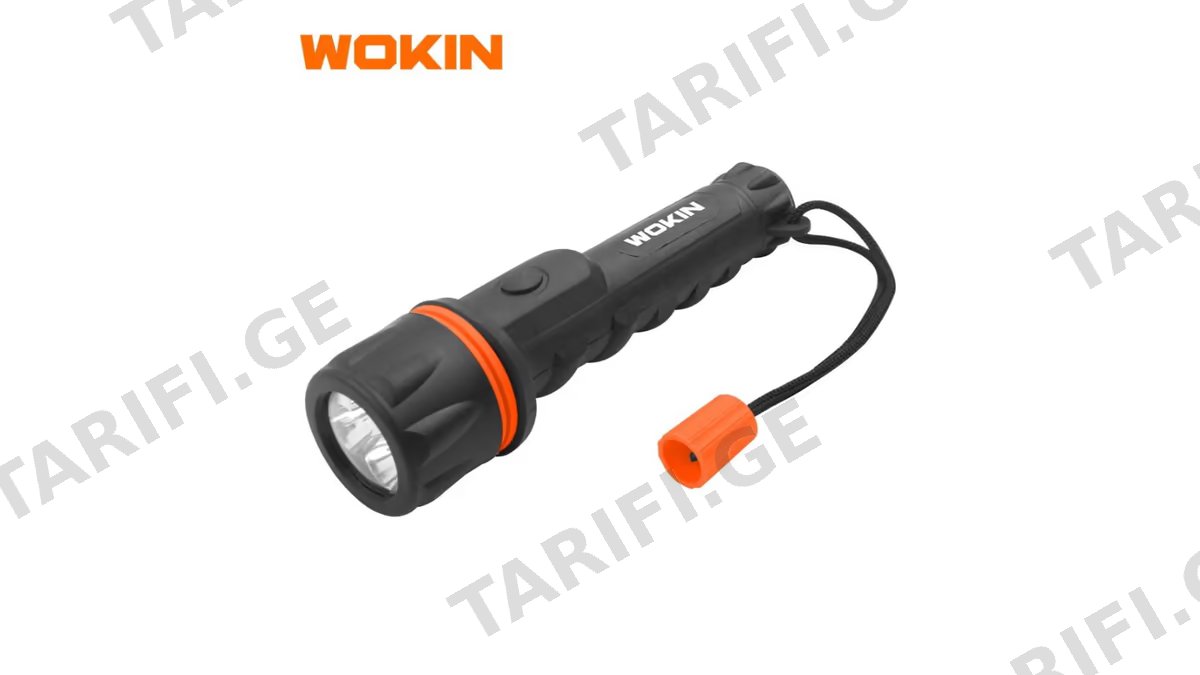 ფარანი Wokin 601503, 12 Lumens, IP62, Flashlight, Black