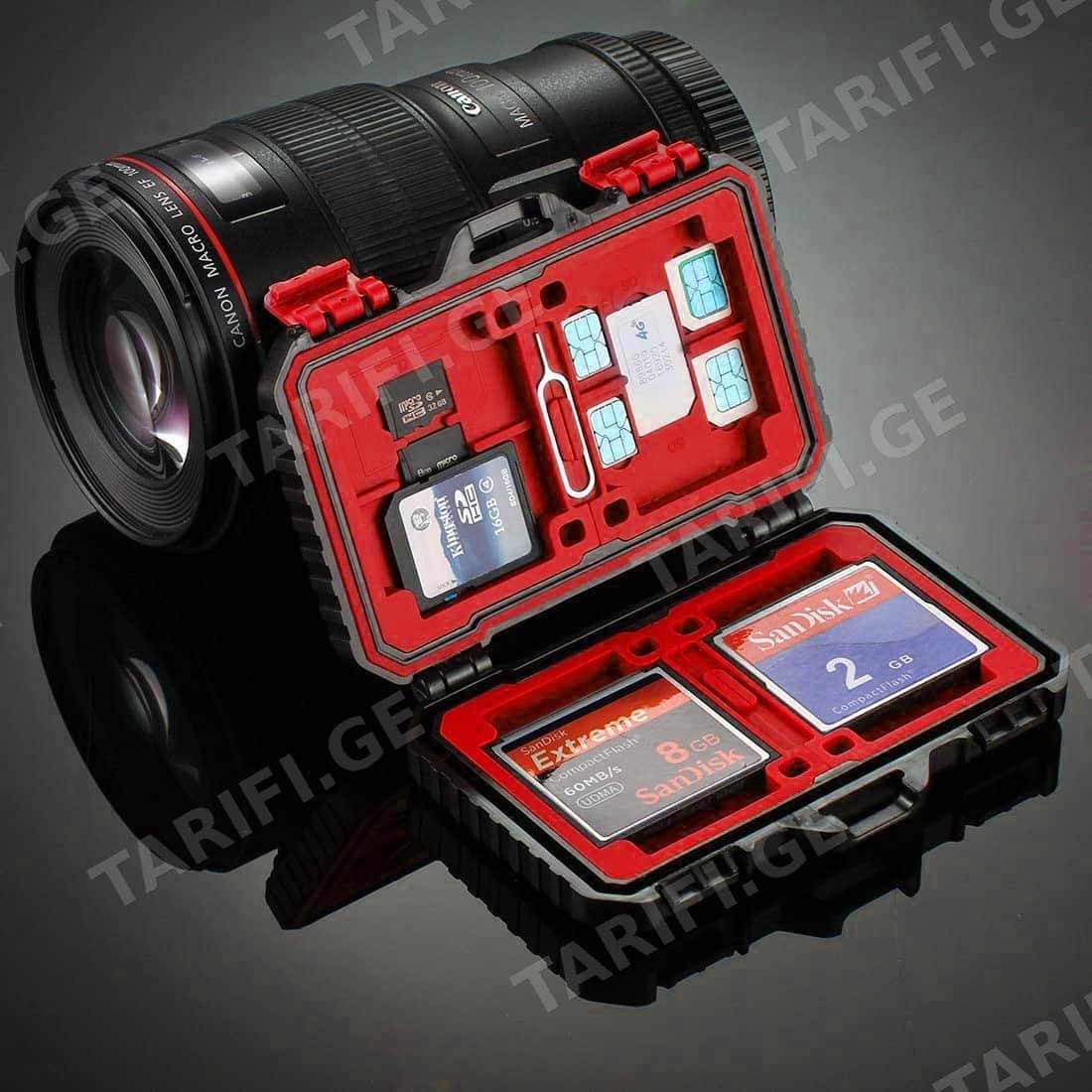 Gorilla Case SD Card Holder and SD Card Case Water Resistant Memory Card Holder Professional Anti Shock SD Card Case Micro SD Card Holder
