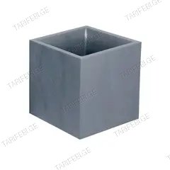 ქოთანი პლასტმასის EDA Plastiques POT CARRE VOLCANIA DECOR PIERRE 39,5 X 39,5 X 43,5სმ 31ლ