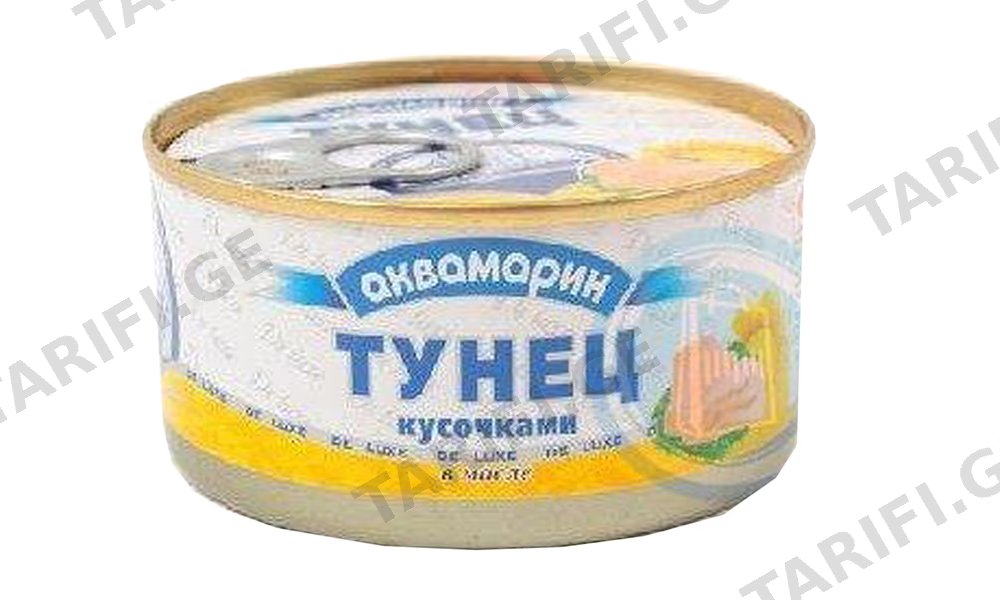 თევზის კონს. თინუსი ზეთ. გასახს.(აკვამარინი) 185გრ