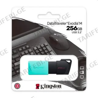 Dtxm/256gb Kingston 256gb Usb3.2 Gen1 Datatraveler Exodia M (black + Teal)
