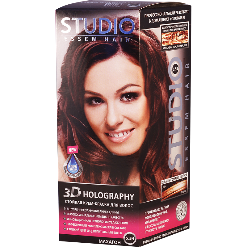 სტუდიო თმის საღებავი N5.54