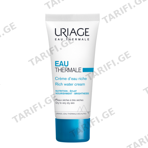 ურიაჟი - EAU THERMALE სახის დამატენიანებელი კრემი გაჯერებული სახე/დეკოლტე მგრძნობიარე/მშრალი კანი 40მლ