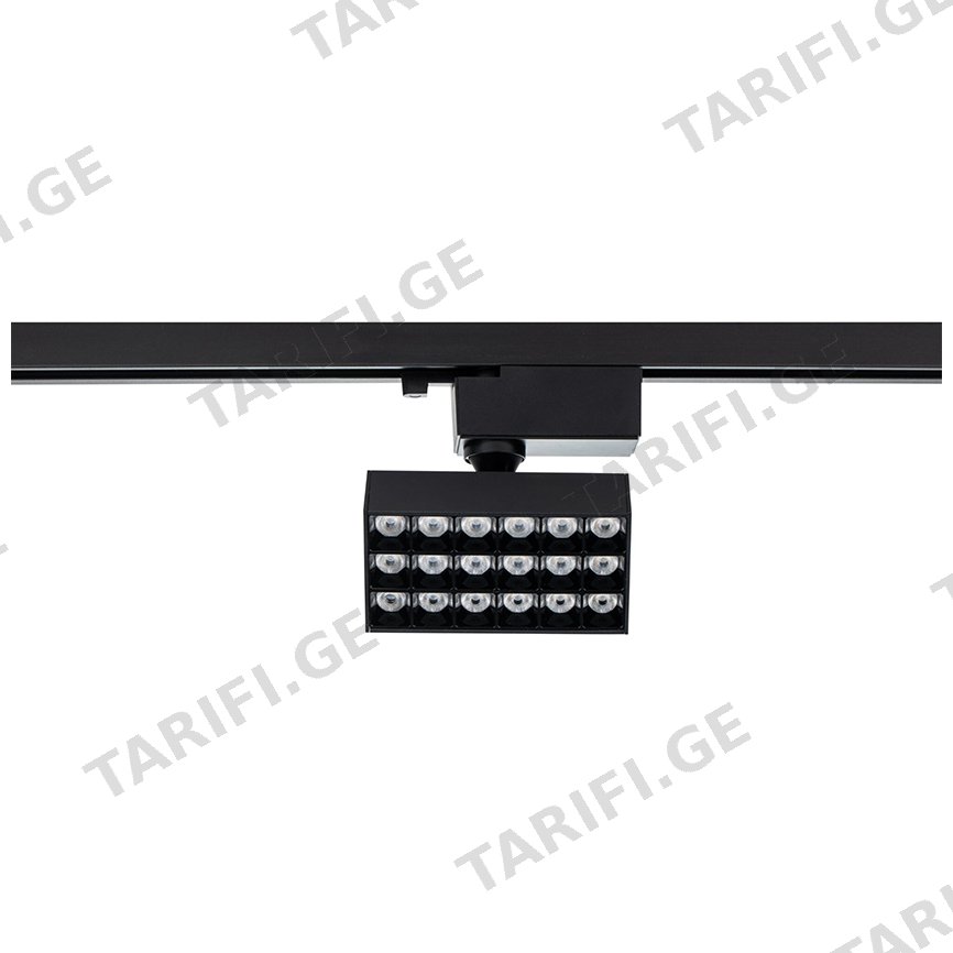 სანათი ტრეკი DPM LED X-LINE 10W 4000K 900Lm შავი STR2-10W-B