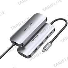VENTION THFHB Multi-function Type-C to HDMI/USB3.0*3/PD Docking Station 0.15m Gray Metal Type USB ჰაბი