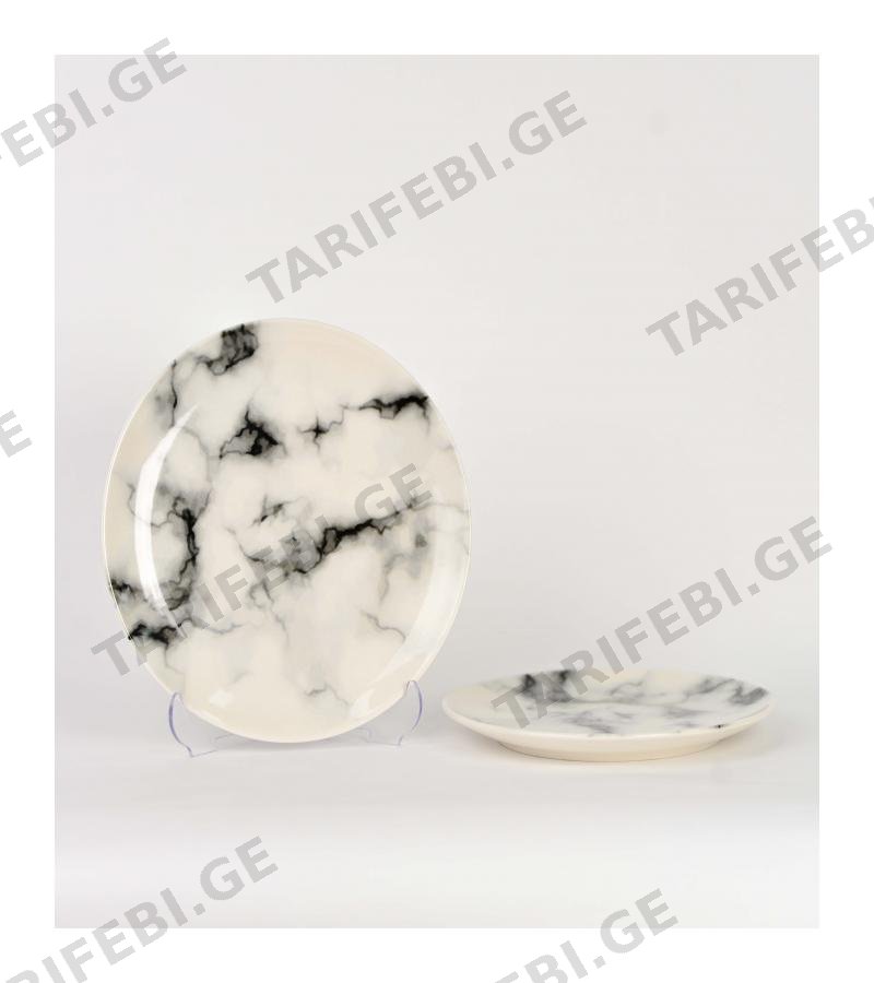 თეფში ფაიფურის MARBLE SIYAH 19სმ HR19DU907R09 მწარ. PASHA HOME