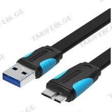 VENTION USB 3.0 A Male to Micro B Male 0.25M Black მობილურის კაბელი