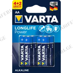 ელემენტი Varta Longlife Power Alkaline AA 4+2 ც