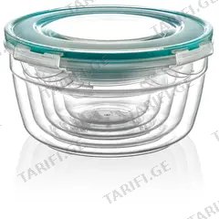 კონტეინერი პლასტმასი ჰერმეტული FRESH BOX (5ც) LC-335