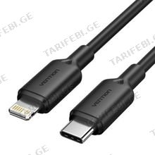 VENTION LAKBF USB 2.0 Type-C Male to Lightning Male 3A მობილურის კაბელი 1მ