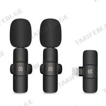 PULUZ Wireless 2x Microphone უსადენო სამკერდე მიროფონი Lighting
