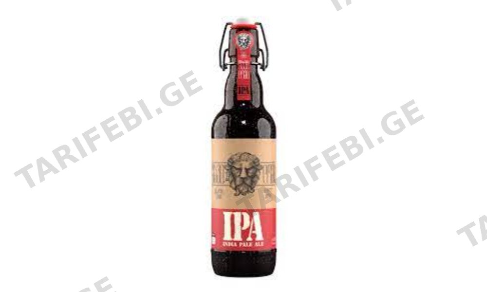 ლუდი შავი ლომი IPA (0.5L), შუშა