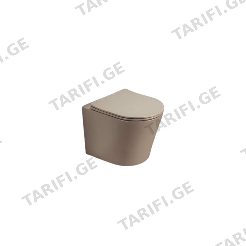 დასაკიდი უნიტაზი Pate B2330MC Rimless Matt კაპუჩინო